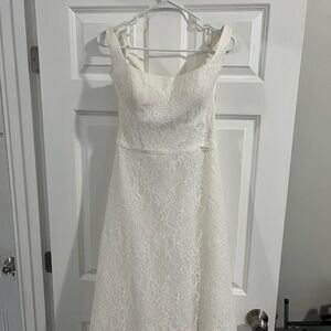Elegant White Lace Dress